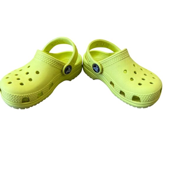 Crocs Littles Clogs Bright Yellow Toddler Infant Baby Size 7 - Picture 3 of 6